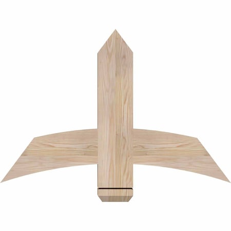 Ekena Millwork Bellingham Smooth Timber Gable Bracket, Douglas Fir, 36"W x 24"H x 3 1/2"D x 5 1/2"F, 16/12 Pitch GBW036X24X0406BEL00SDF